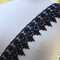 1 Yard Black 3 Inch Wide Flower Leaves Design Venice Lace Trim